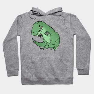 Funny T Rex lifting weights, Funny Dinosaur Hoodie